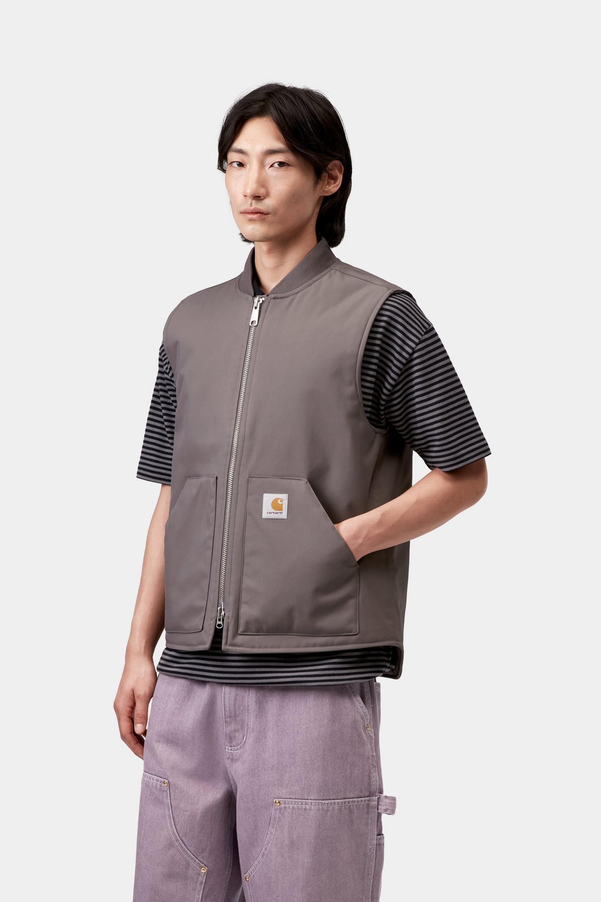 Carhartt WIP Mens Leroy Vest | Porphyry