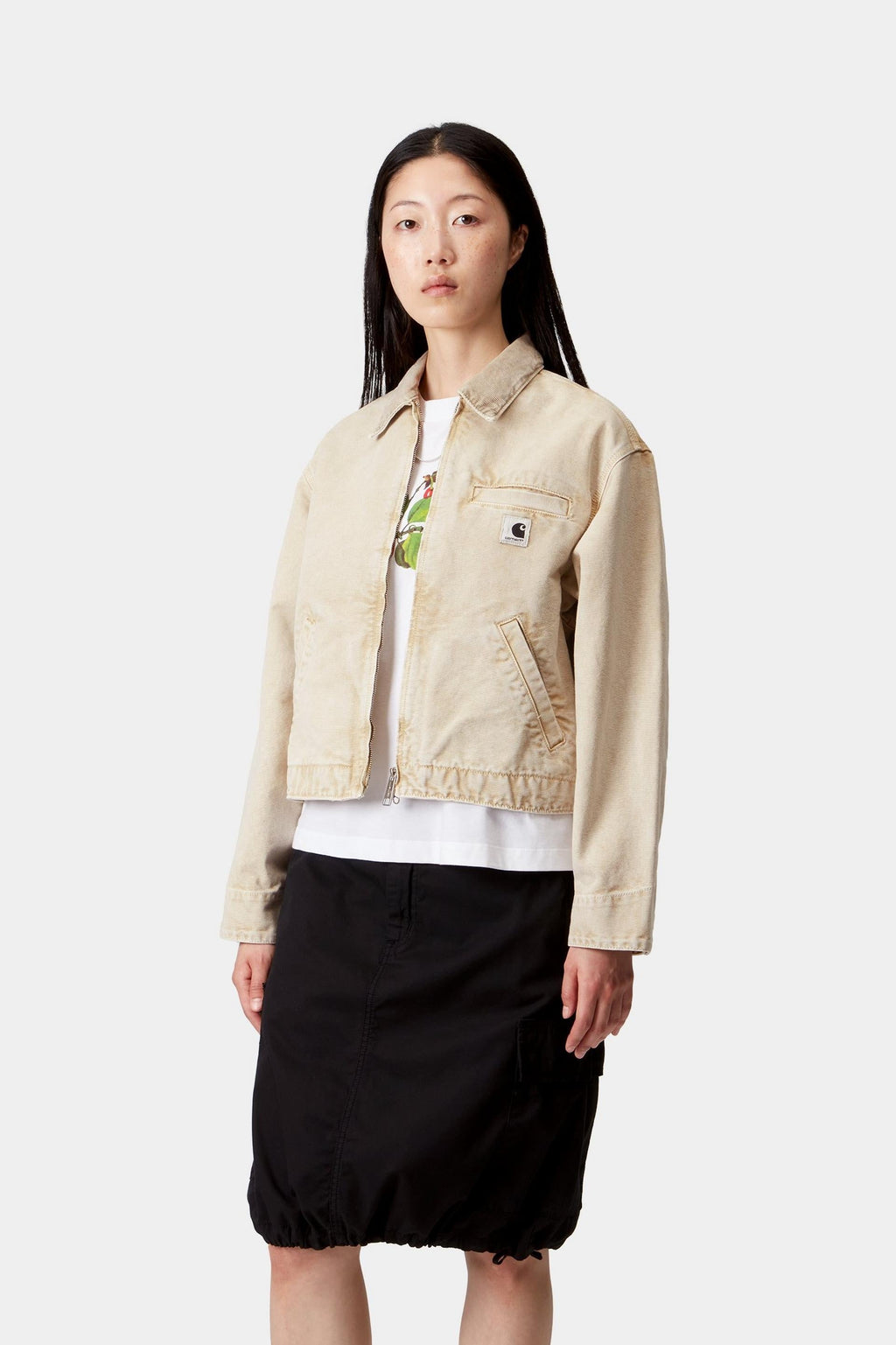 Carhartt WIP Womens Emery Jacket | Dusty Hamilton Brown Chalk Wash
