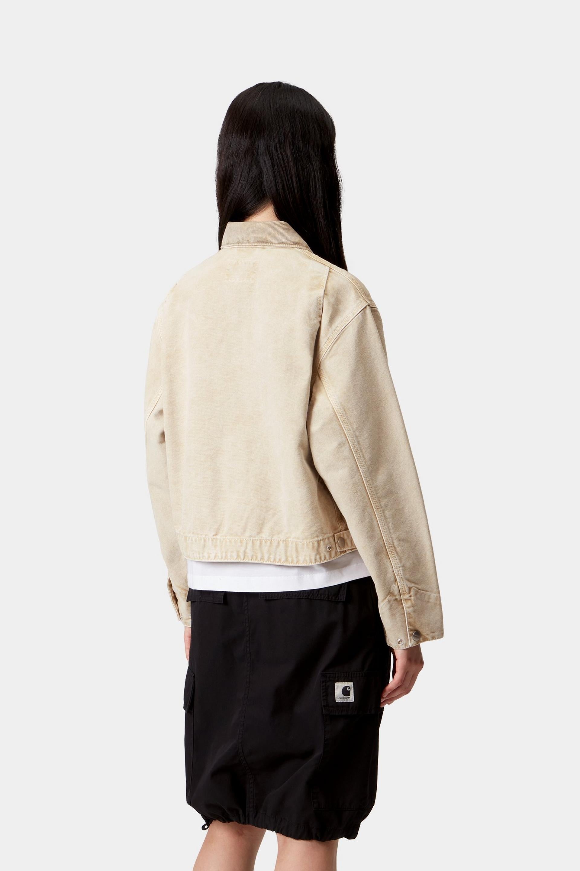 Carhartt WIP Womens Emery Jacket | Dusty Hamilton Brown Chalk Wash