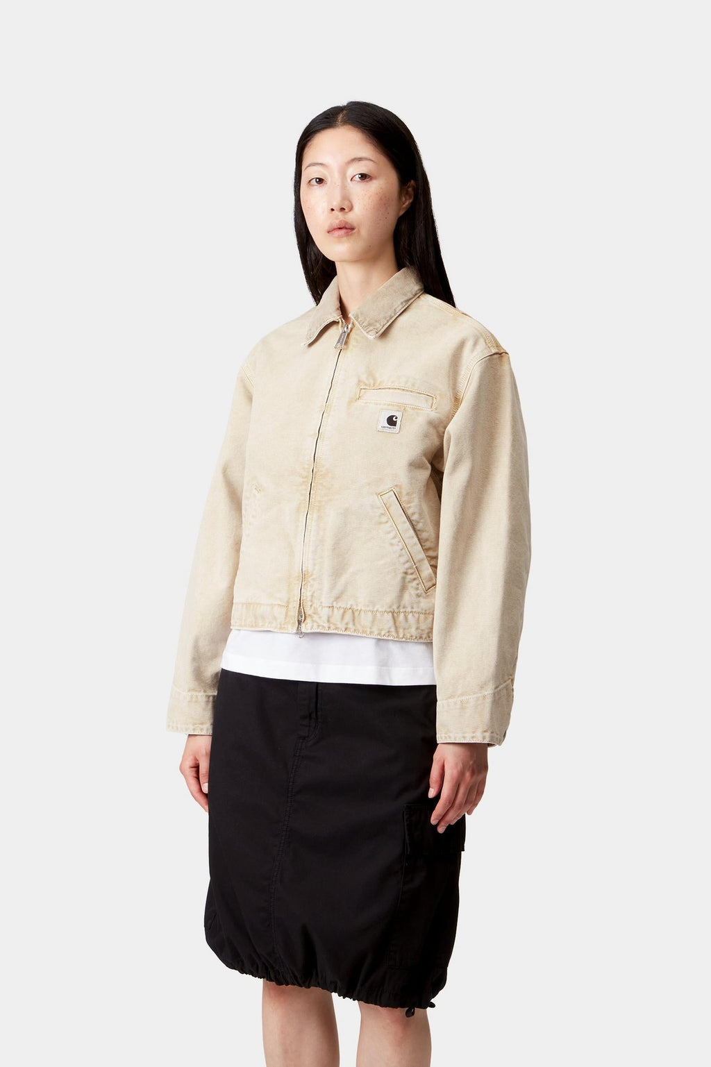 Carhartt WIP Womens Emery Jacket | Dusty Hamilton Brown Chalk Wash