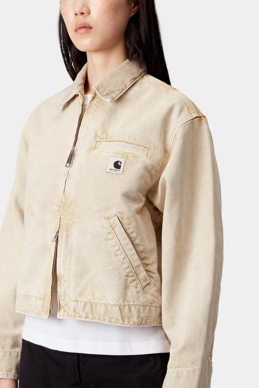 Carhartt WIP Womens Emery Jacket | Dusty Hamilton Brown Chalk Wash
