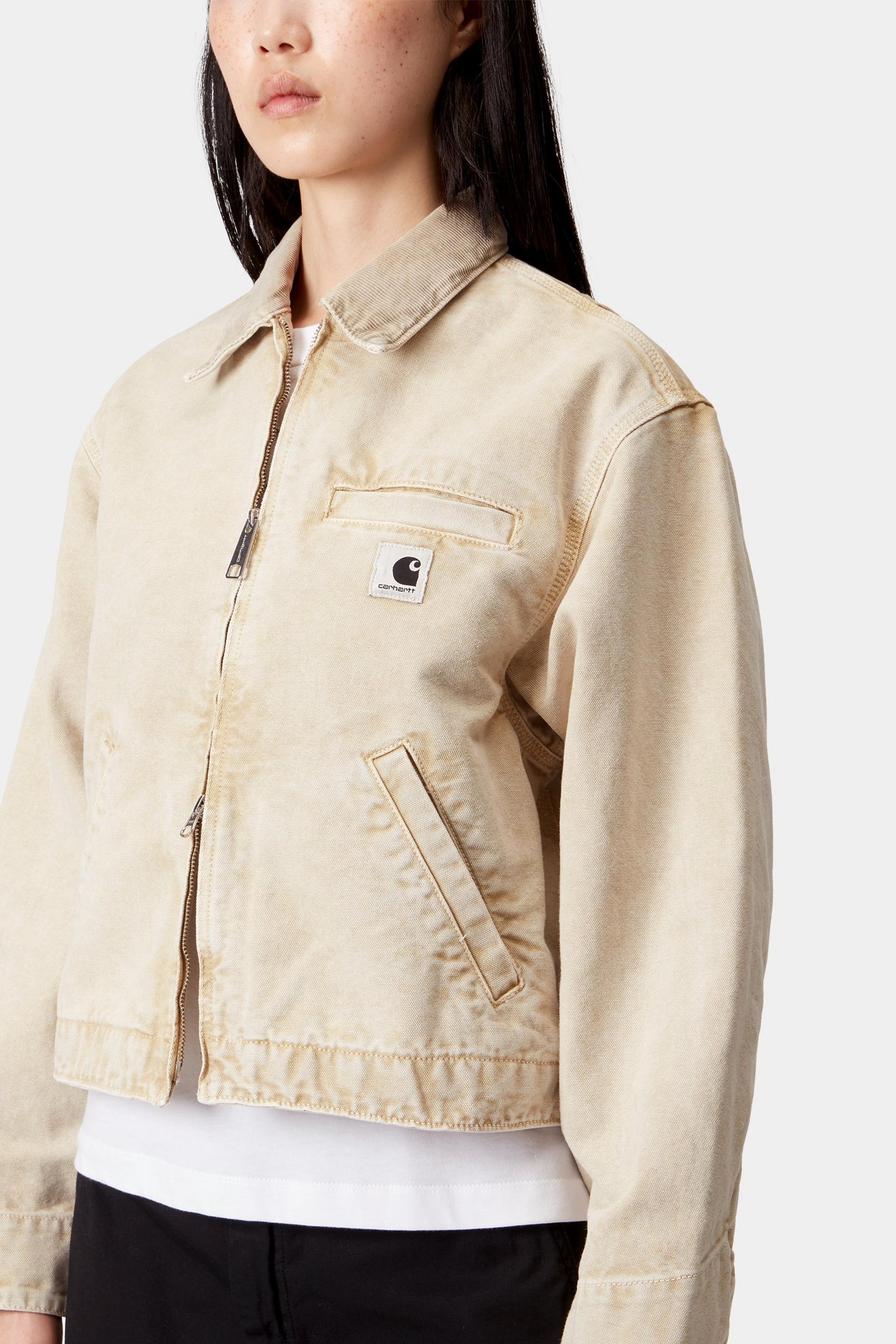 Carhartt WIP Womens Emery Jacket | Dusty Hamilton Brown Chalk Wash