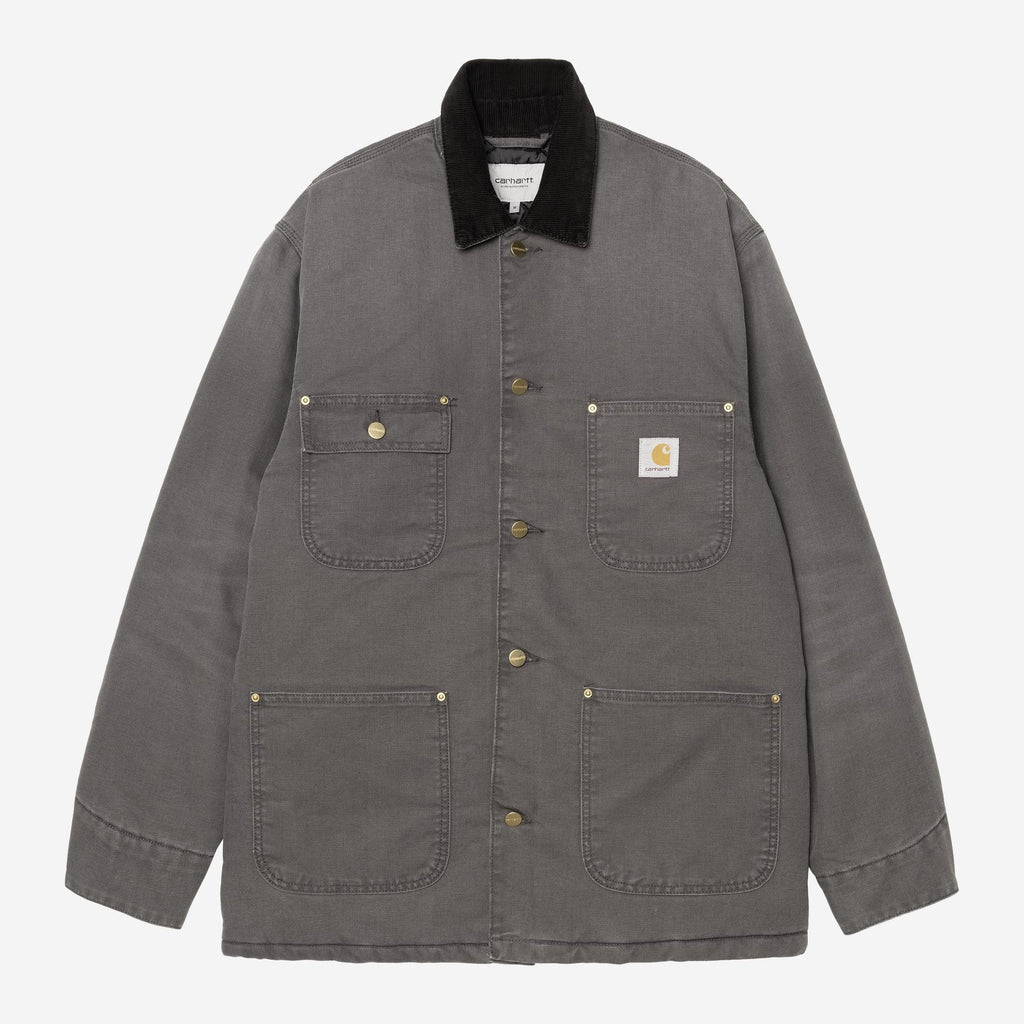 Carhartt WIP Mens OG Chore Coat Jacket | Graphite / Black Stone Canvas