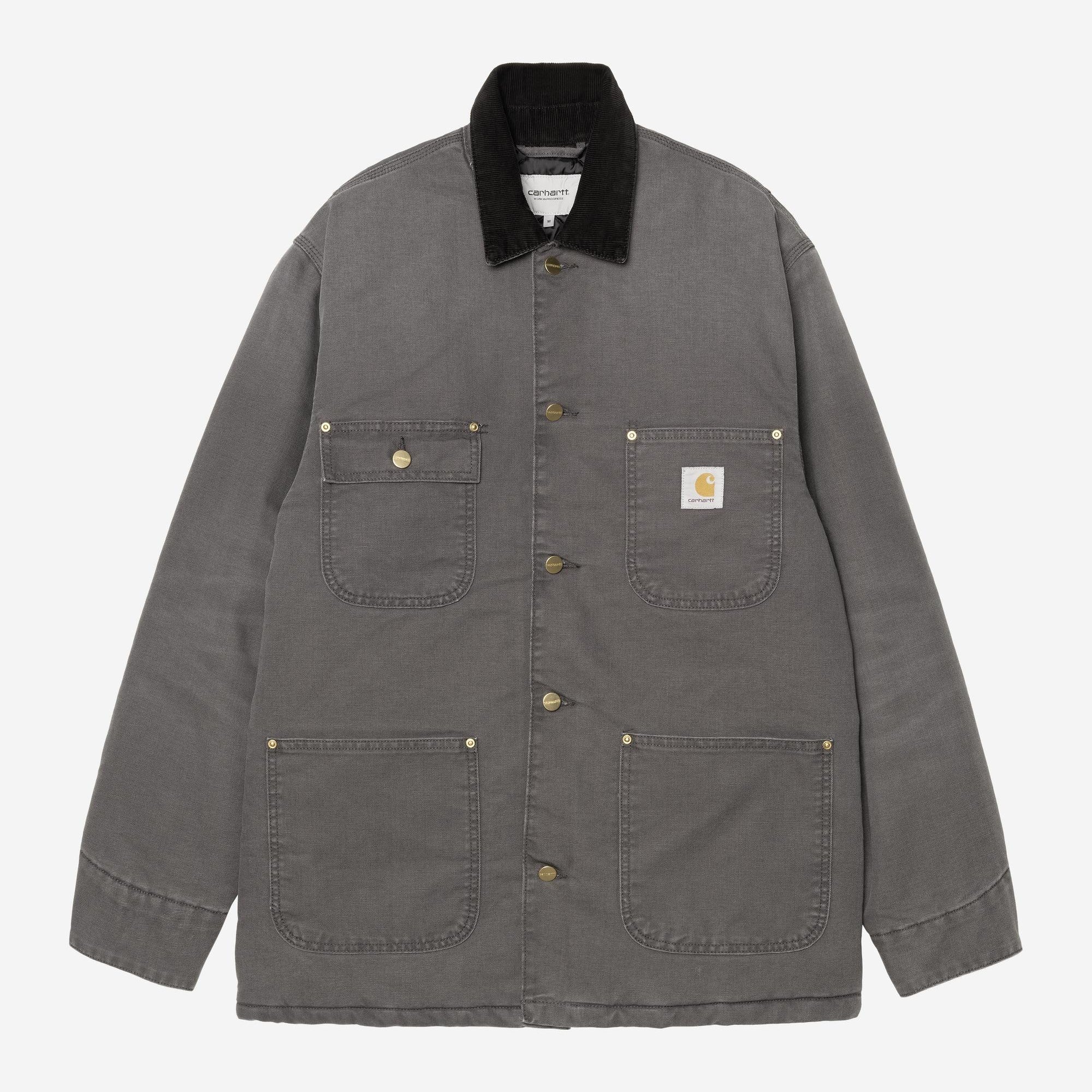 Carhartt WIP Mens OG Chore Coat Jacket | Graphite / Black Stone Canvas