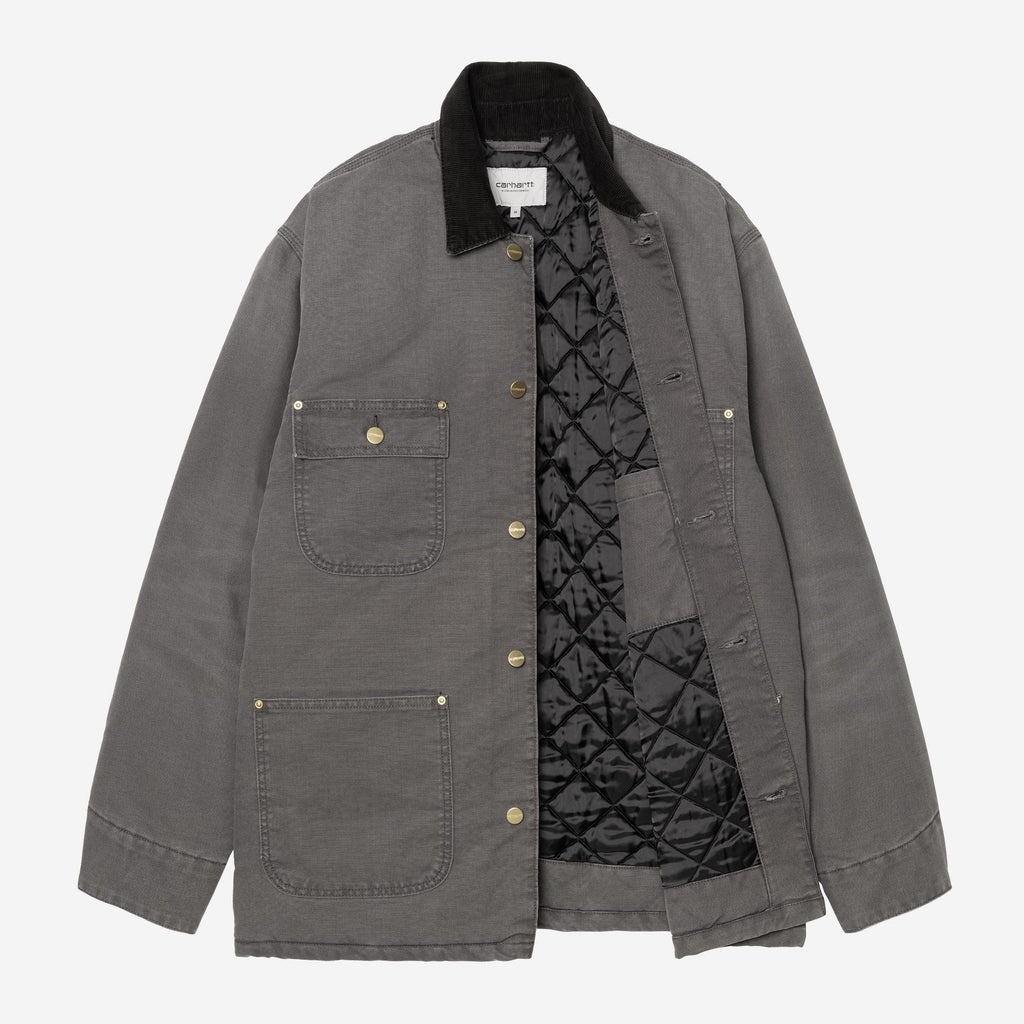Carhartt WIP Mens OG Chore Coat Jacket | Graphite / Black Stone Canvas