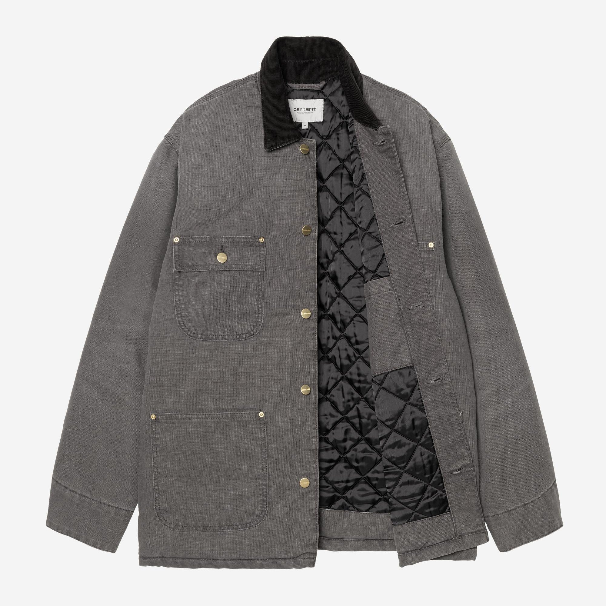Carhartt WIP Mens OG Chore Coat Jacket | Graphite / Black Stone Canvas