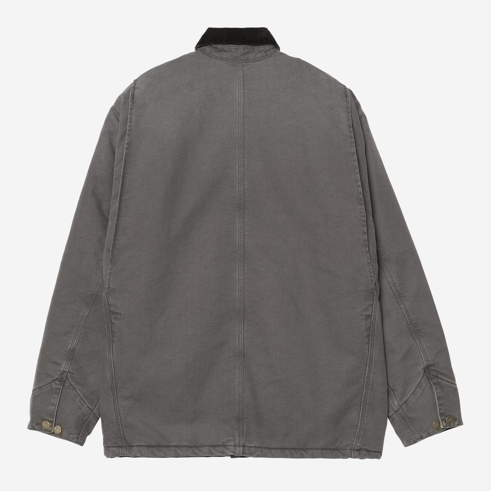 Carhartt WIP Mens OG Chore Coat Jacket | Graphite / Black Stone Canvas