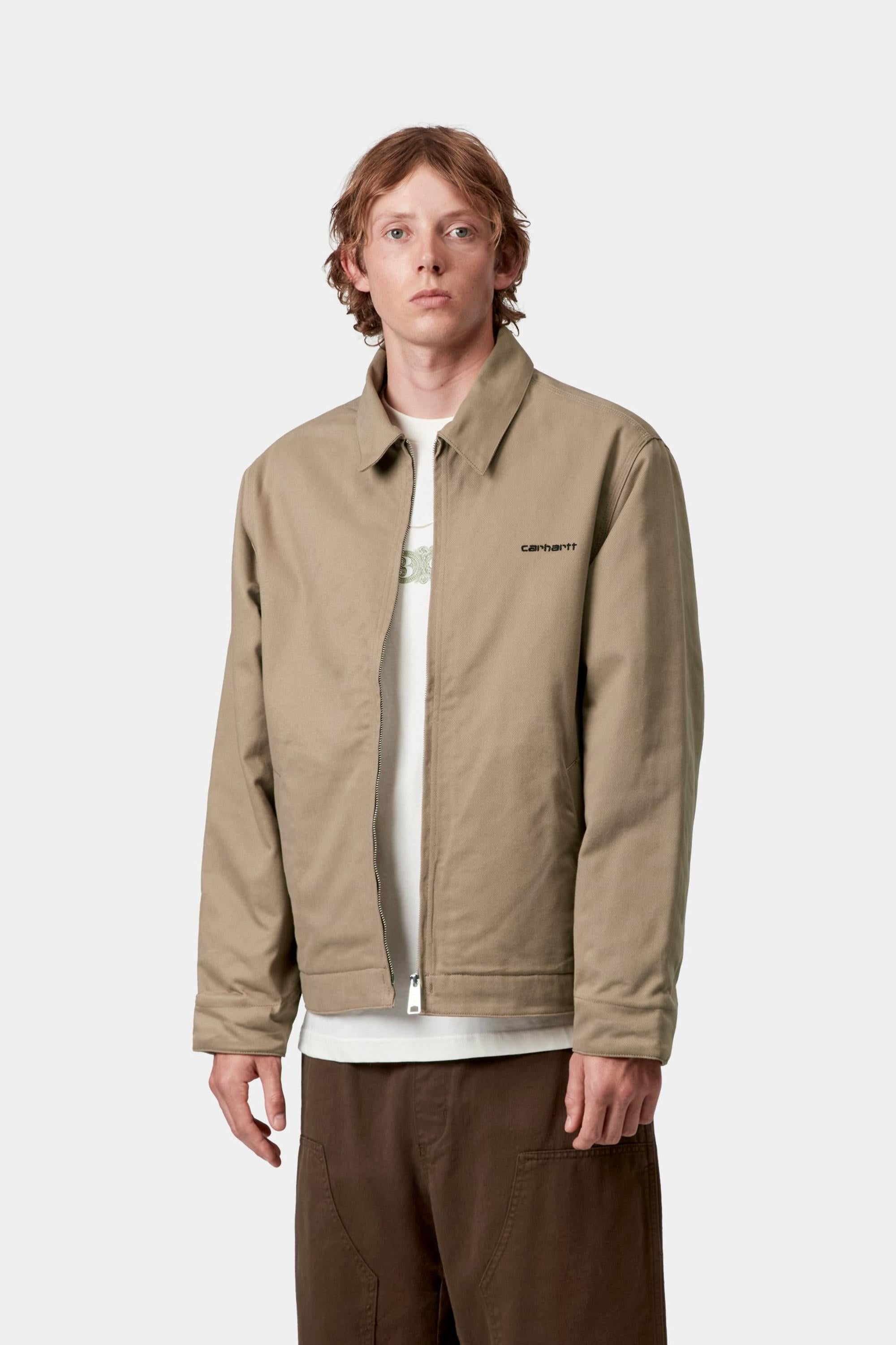 Carhartt WIP Mens Module Script Jacket | Leather / Black