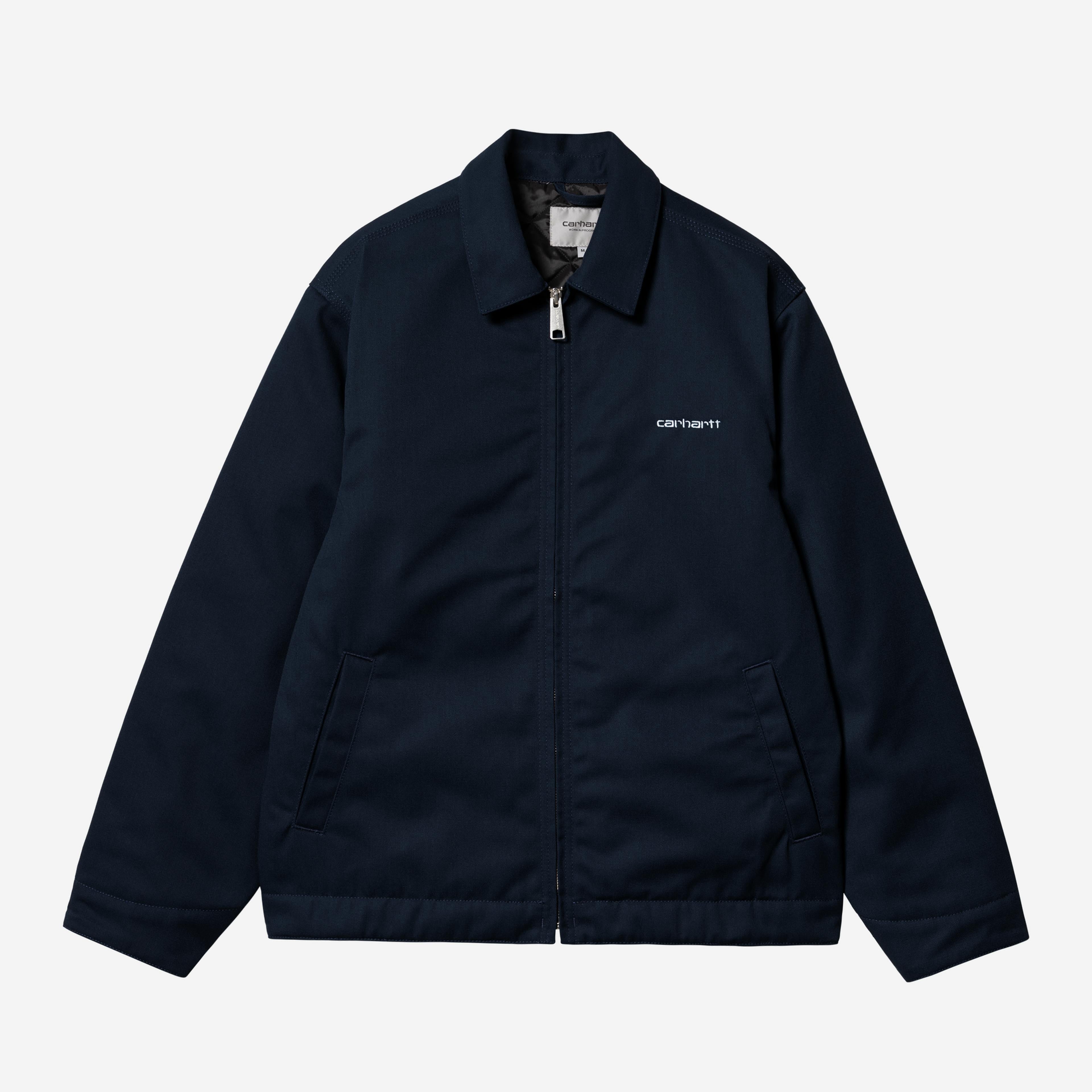 Carhartt WIP Mens Module Script Jacket | Deep Night / White