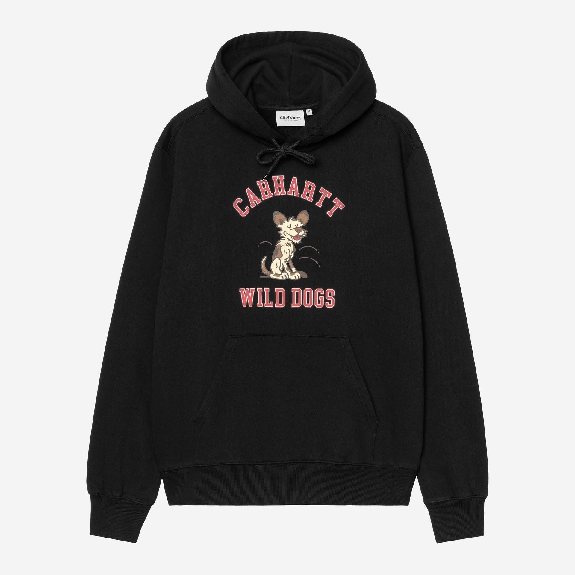 Carhartt WIP Mens Wild Dog Sweat Hoodie | Black