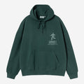 Carhartt WIP Mens Distance Sweat Hoodie | Dark Fir Stone Dyed