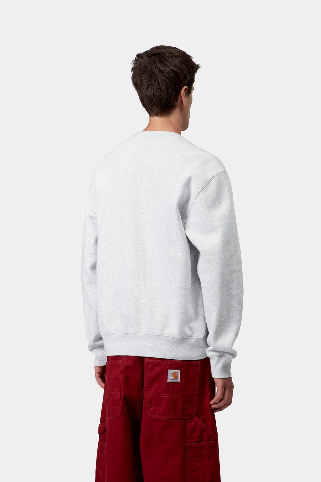 Carhartt WIP Mens Schooling Sweat Top | Ash Heather
