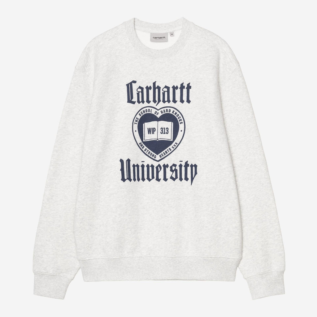 Carhartt WIP Mens Schooling Sweat Top | Ash Heather