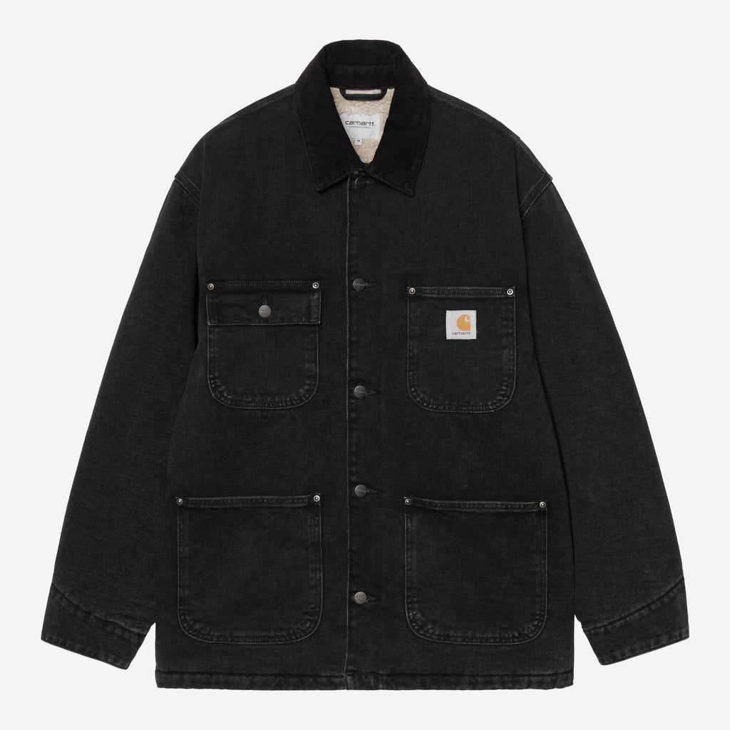 Carhartt WIP Mens OG Chore Maitland Denim Coat Jacket | Black / Black