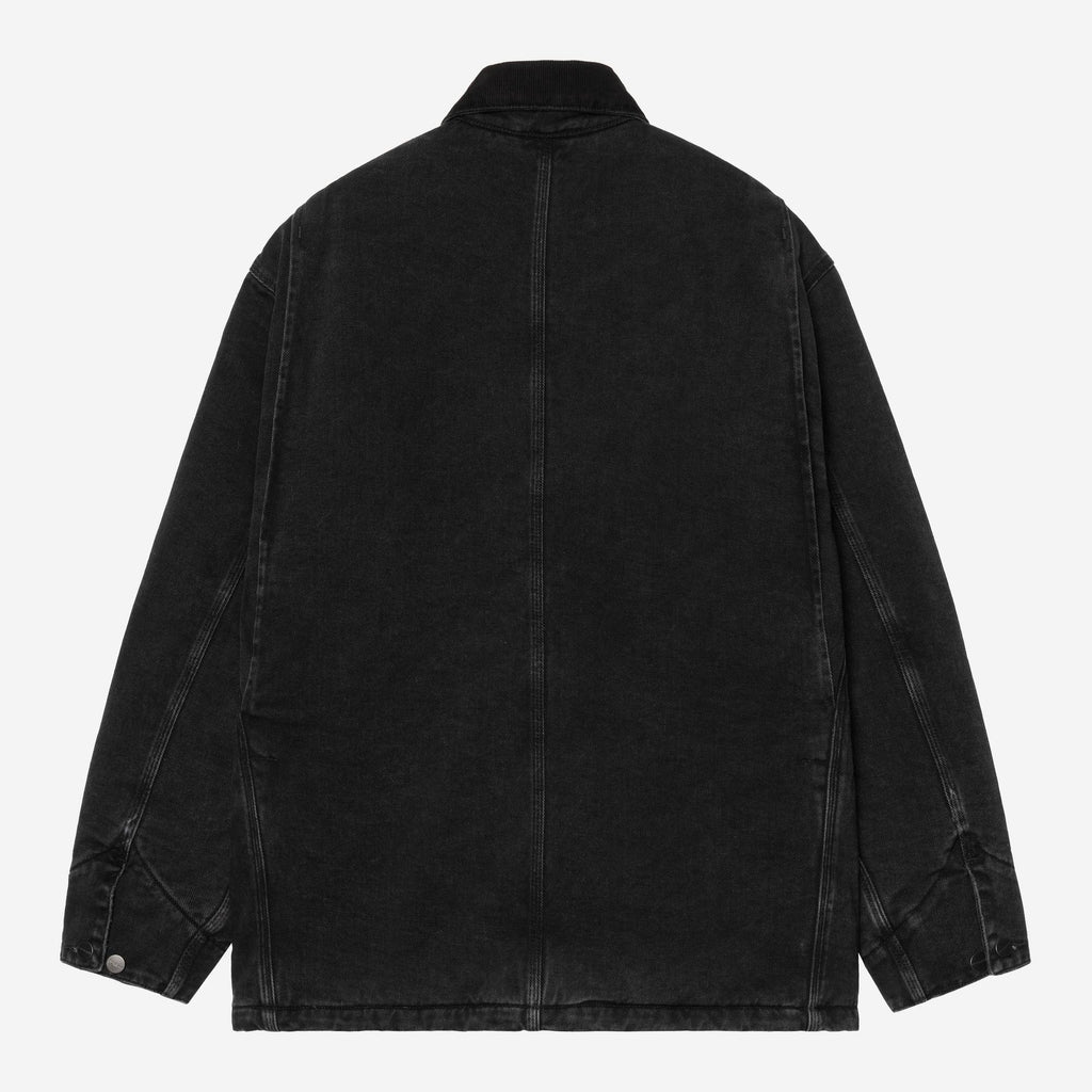 Carhartt WIP Mens OG Chore Maitland Denim Coat Jacket | Black / Black