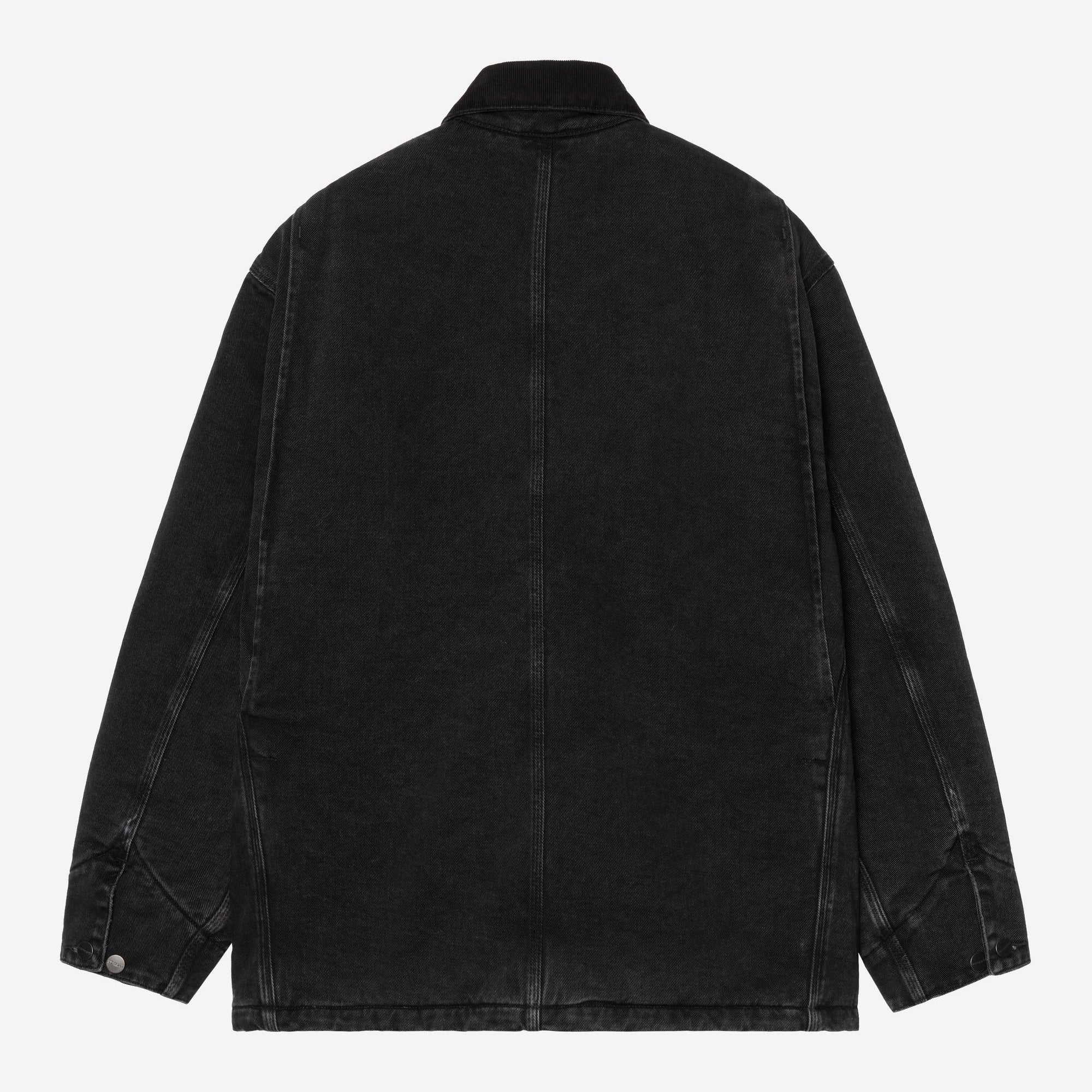 Carhartt WIP Mens OG Chore Maitland Denim Coat Jacket | Black / Black