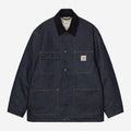 Carhartt WIP Mens OG Chore Maitland Denim Coat Jacket | Blue / Dark Navy Rigid