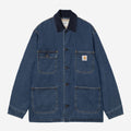 Carhartt WIP Mens OG Chore Maitland Denim Coat Jacket | Blue / Dark Navy Stone Washed