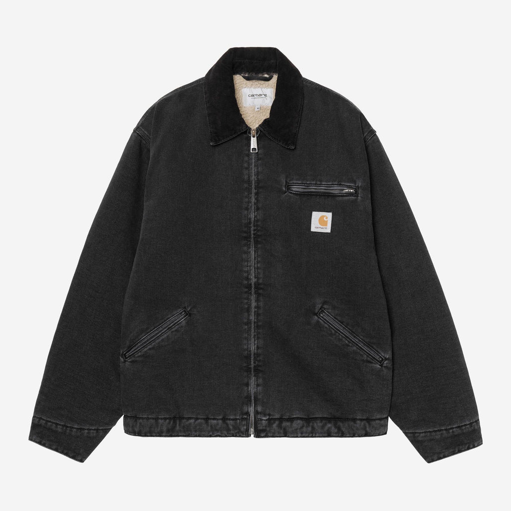 Carhartt WIP Mens OG Detroit Maitland Denim Jacket | Black / Black
