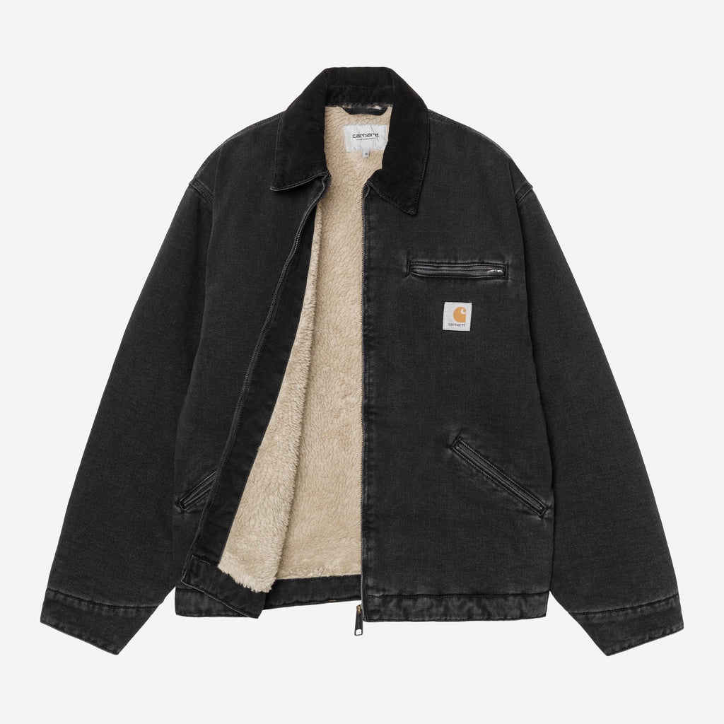 Carhartt WIP Mens OG Detroit Maitland Denim Jacket | Black / Black