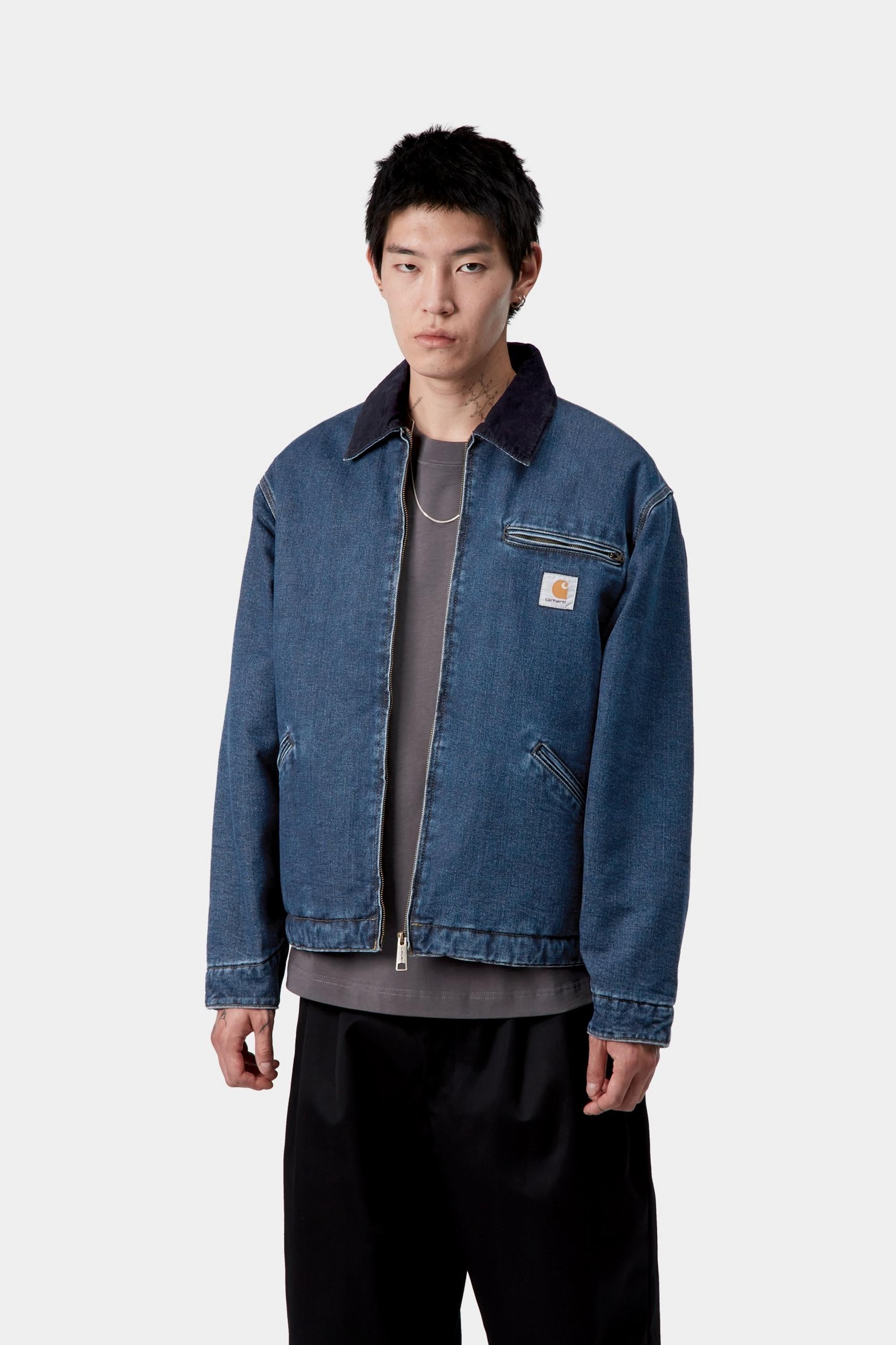 Carhartt WIP Mens OG Detroit Maitland Denim Jacket | Blue / Dark Navy