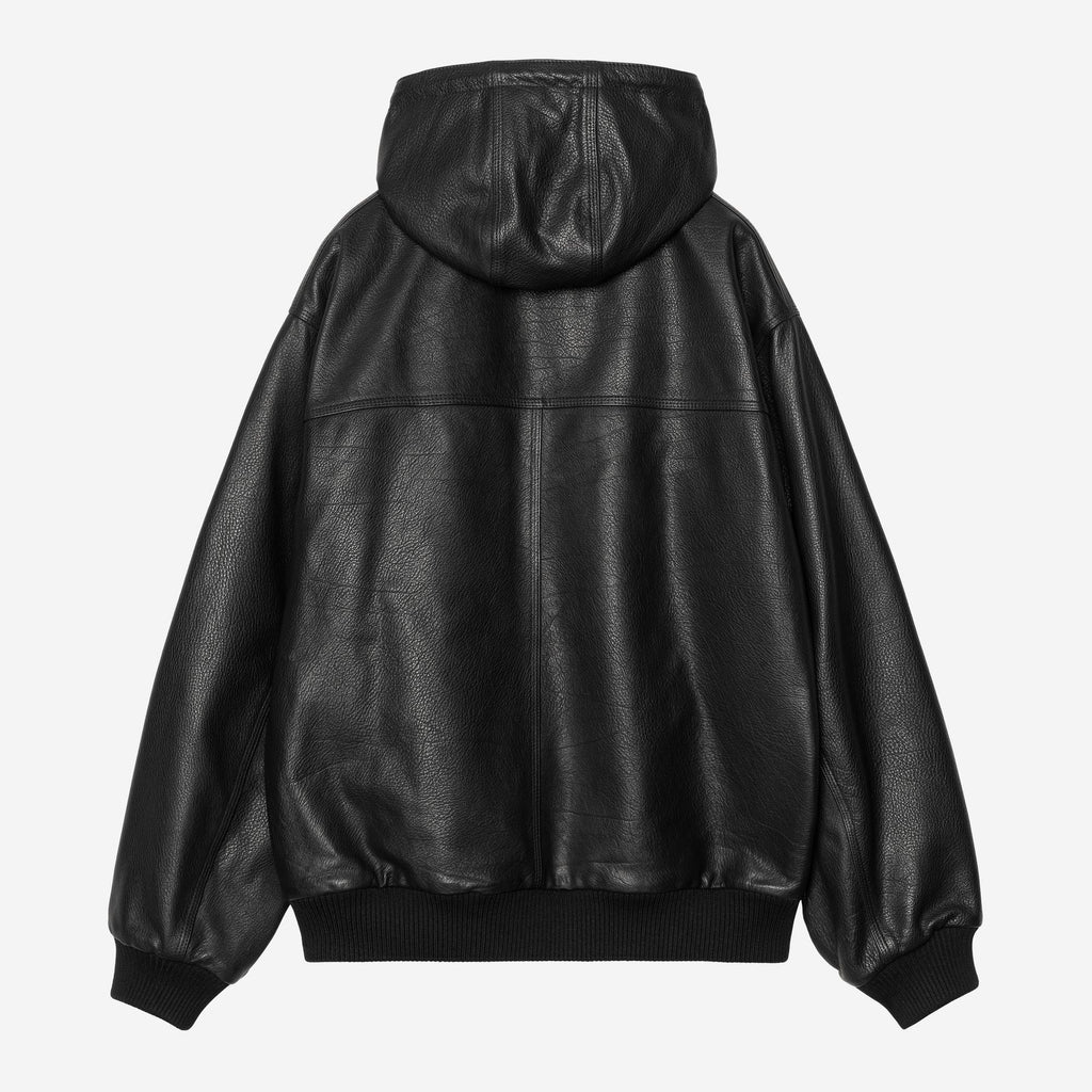 Carhartt WIP Mens OG Active 50th Anniversary Edition Leather Jacket | Black / Hamilton Brown