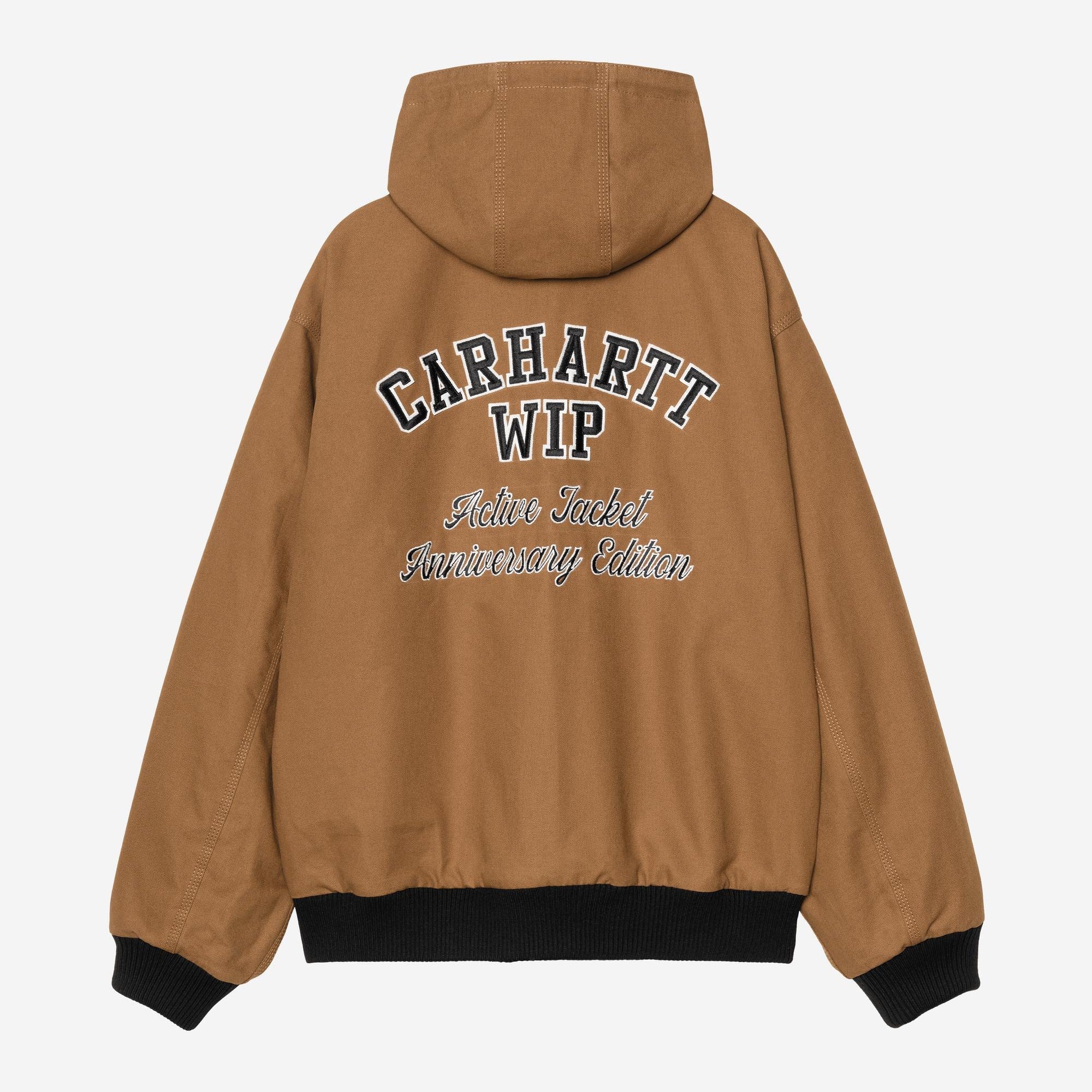 Carhartt WIP Mens OG Active 50th Anniversary Edition Leather Jacket | Black / Hamilton Brown