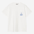 Carhartt WIP Mens Pond Corps Pocket T-Shirt | White Heavy Stone Wash