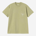Carhartt WIP Mens Longhand Pocket T-Shirt | Gentle Green / White