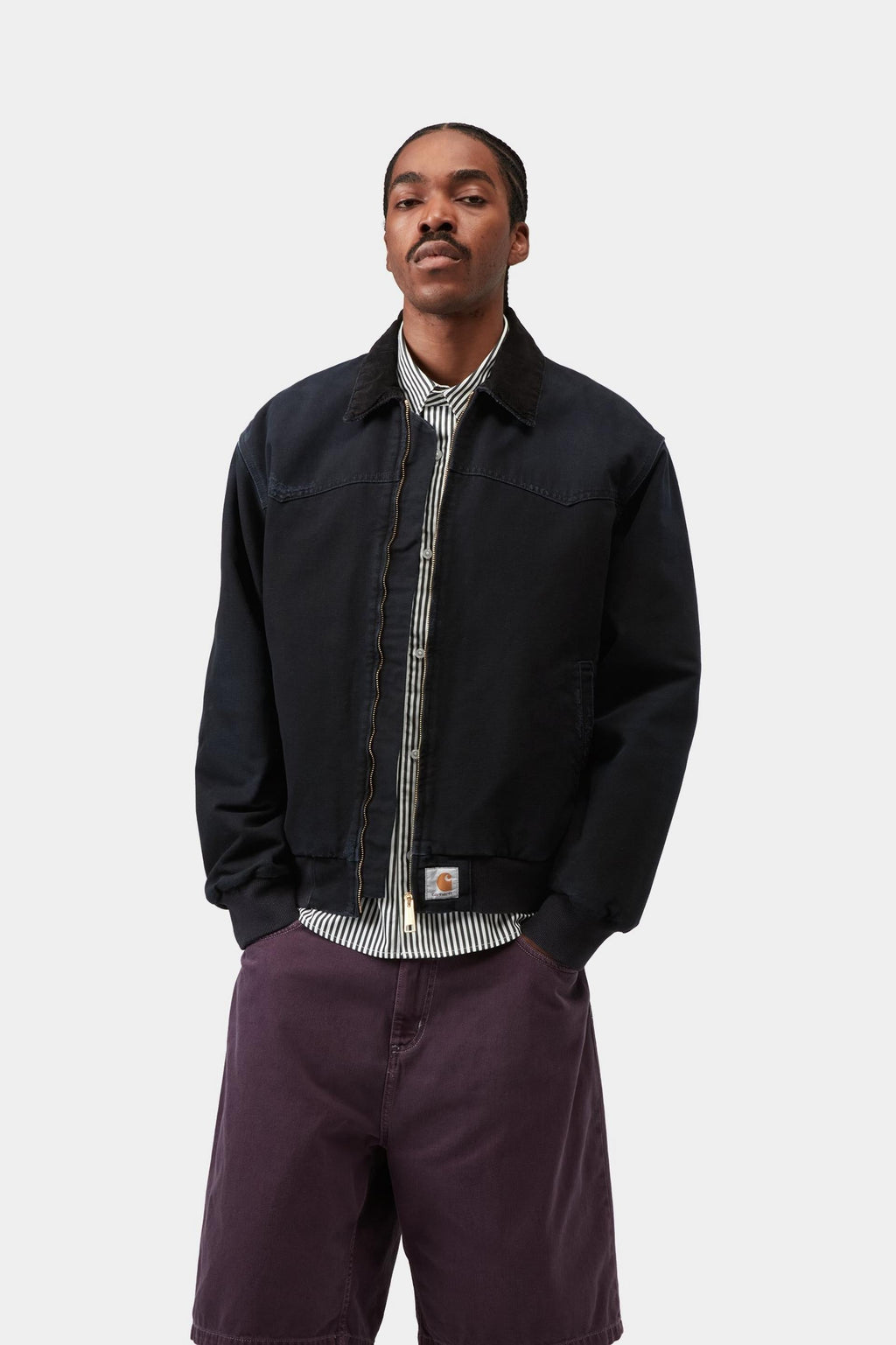 Carhartt WIP Mens OG Santa Fe Jacket | Black Grind Wash
