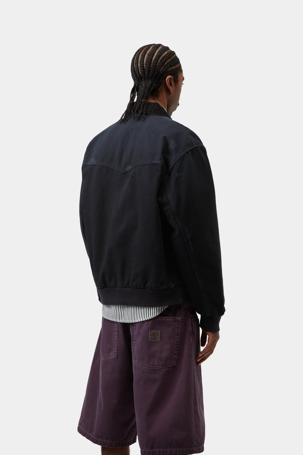Carhartt WIP Mens OG Santa Fe Jacket | Black Grind Wash