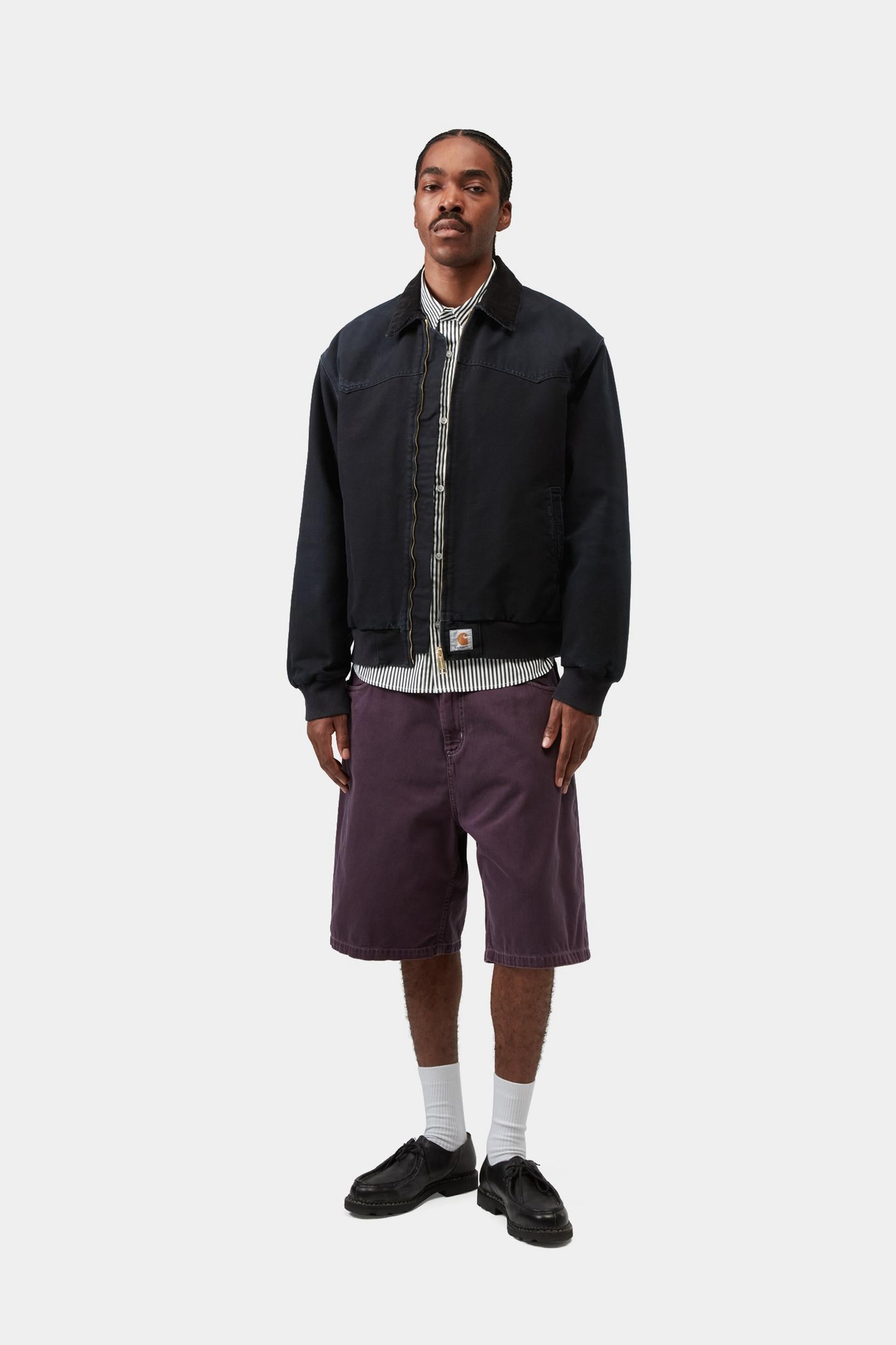 Carhartt WIP Mens OG Santa Fe Jacket | Black Grind Wash