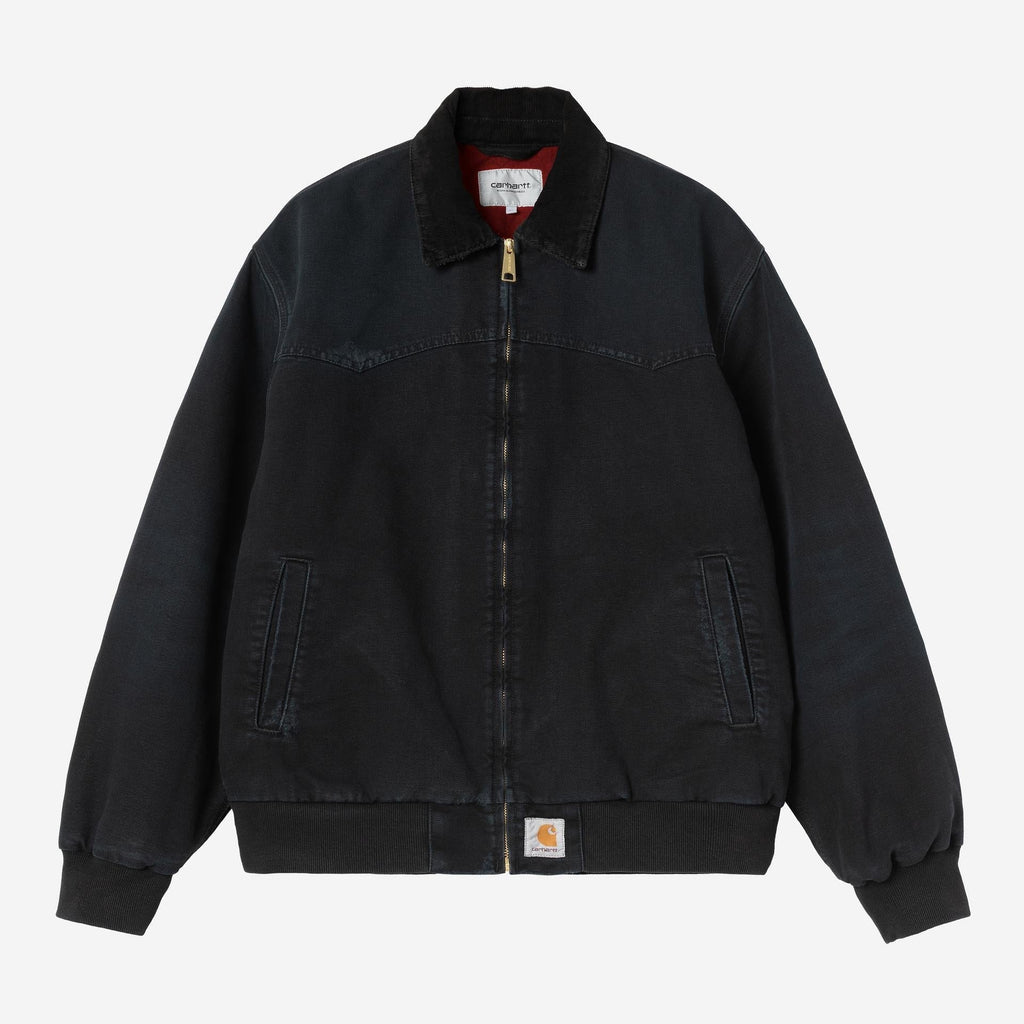Carhartt WIP Mens OG Santa Fe Jacket | Black Grind Wash