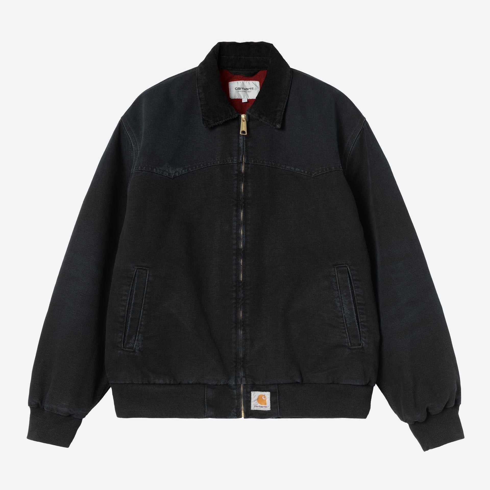 Carhartt WIP Mens OG Santa Fe Jacket | Black Grind Wash