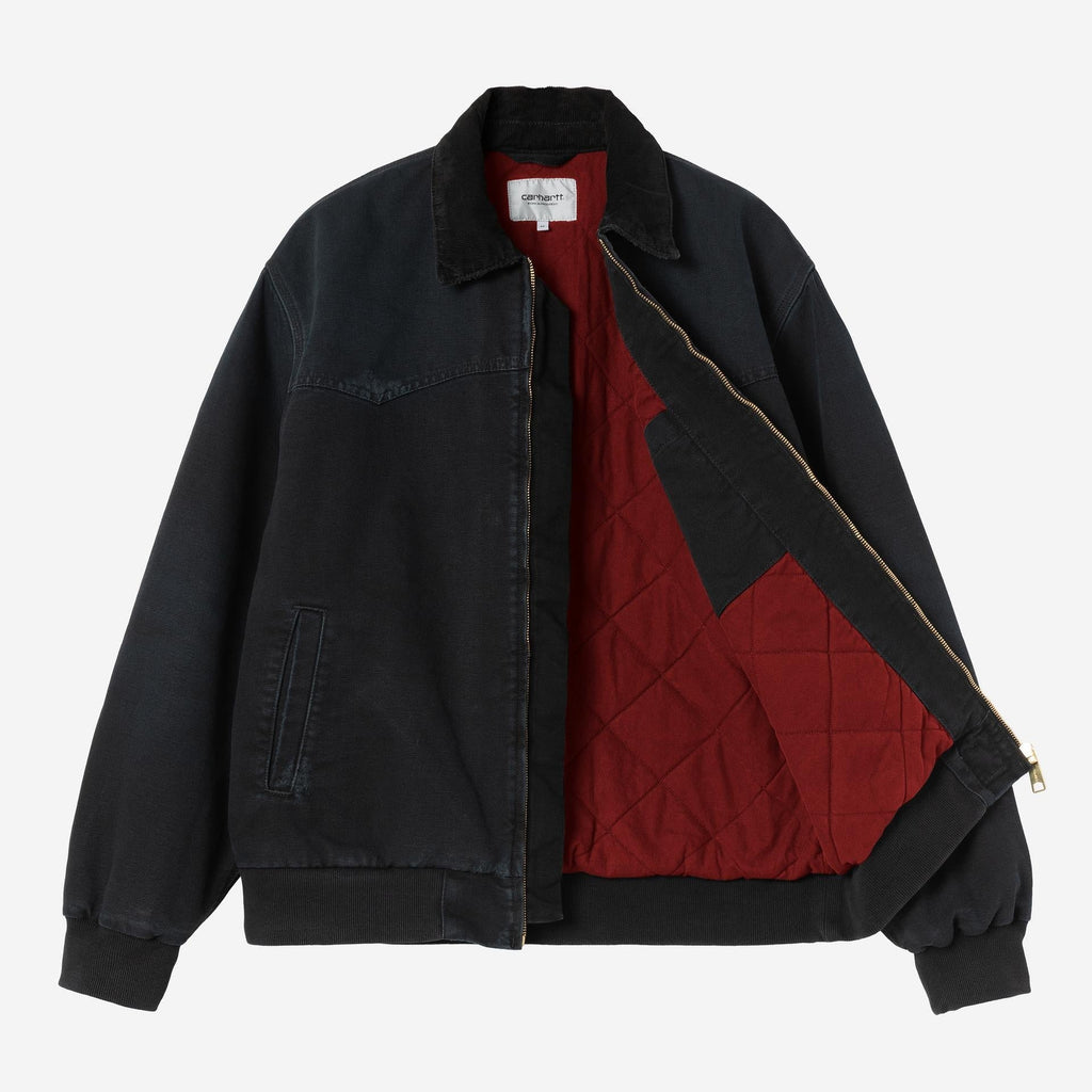 Carhartt WIP Mens OG Santa Fe Jacket | Black Grind Wash