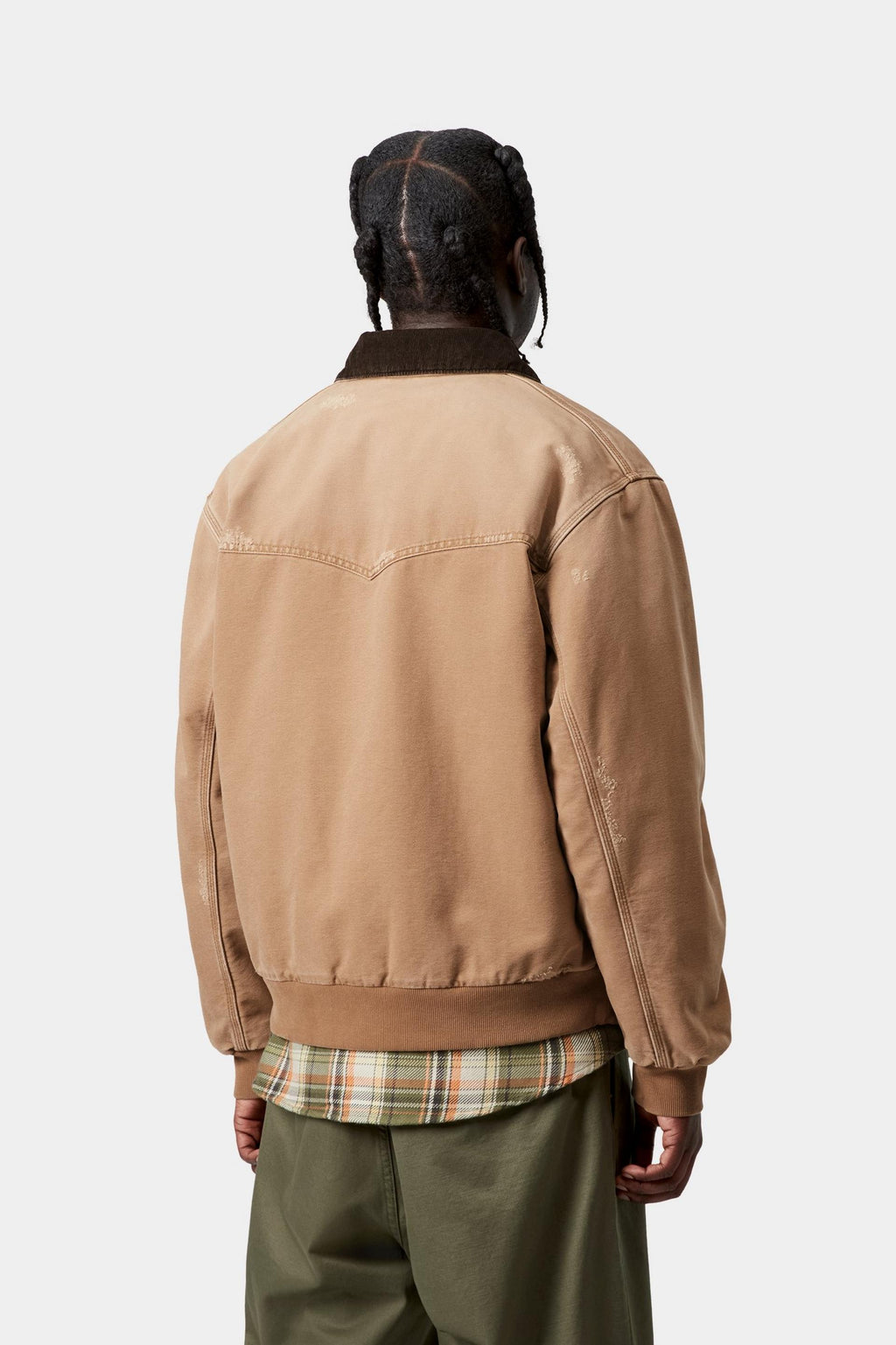 Carhartt WIP Mens OG Santa Fe Jacket | Hamilton Brown Grind Wash