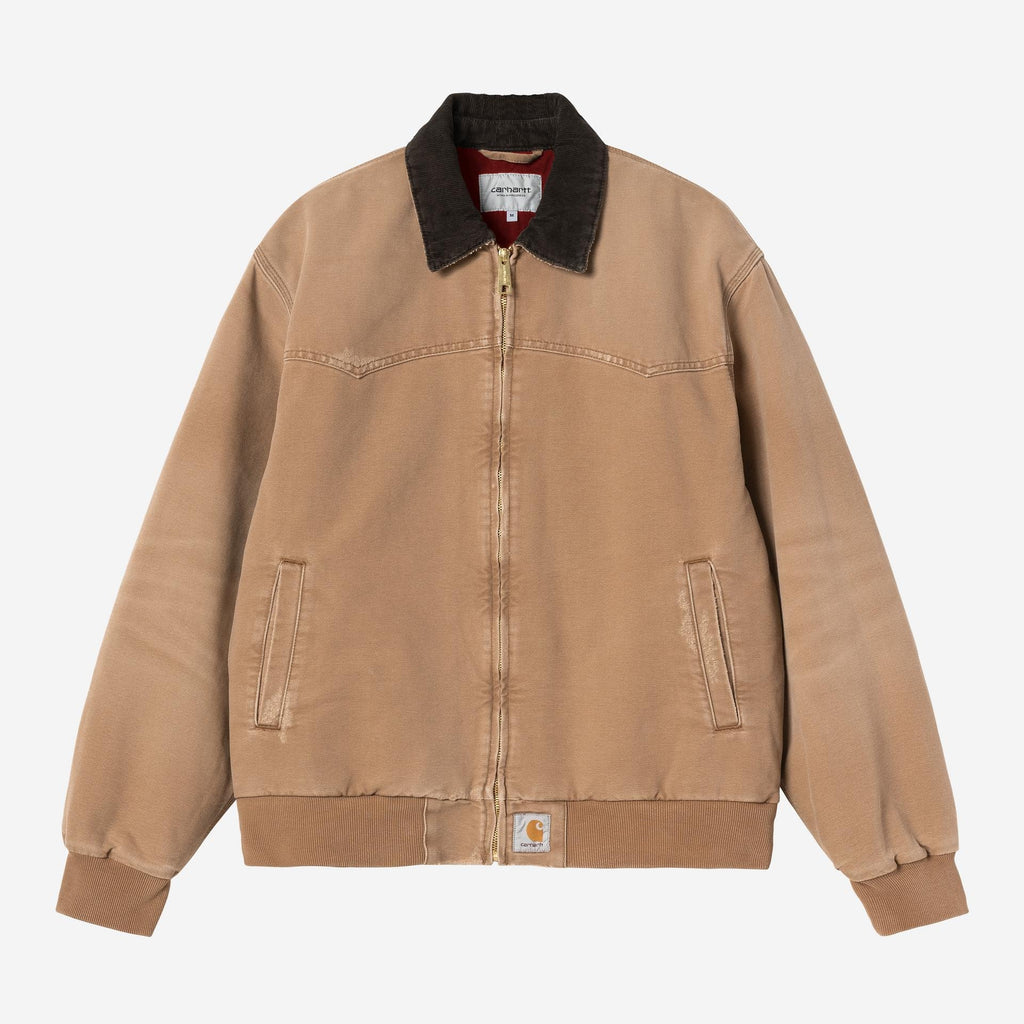 Carhartt WIP Mens OG Santa Fe Jacket | Hamilton Brown Grind Wash
