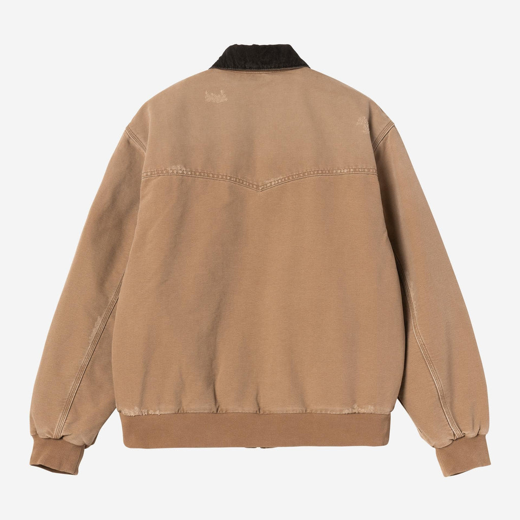 Carhartt WIP Mens OG Santa Fe Jacket | Hamilton Brown Grind Wash