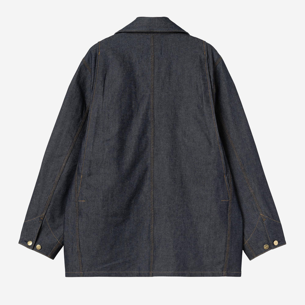 Carhartt WIP Mens Aden Chore Bradenton Denim Coat Jacket | Blue