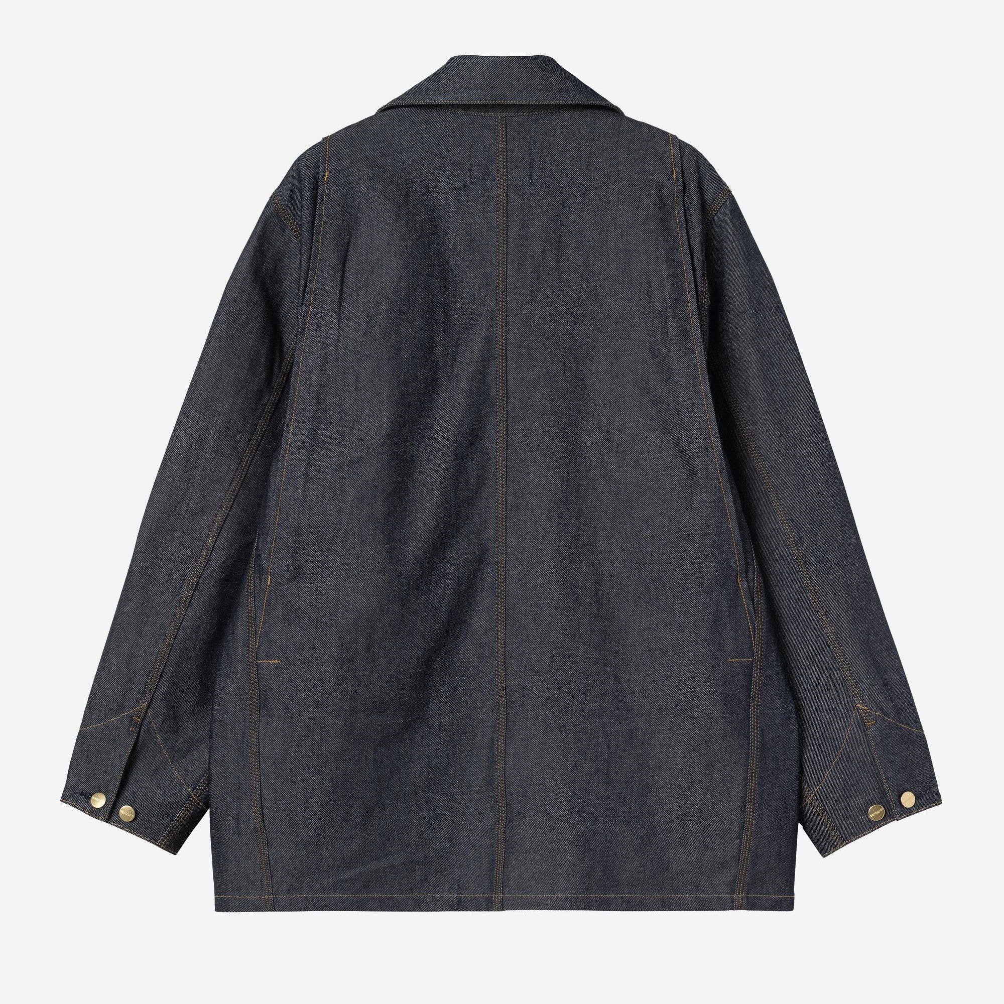 Carhartt WIP Mens Aden Chore Bradenton Denim Coat Jacket | Blue