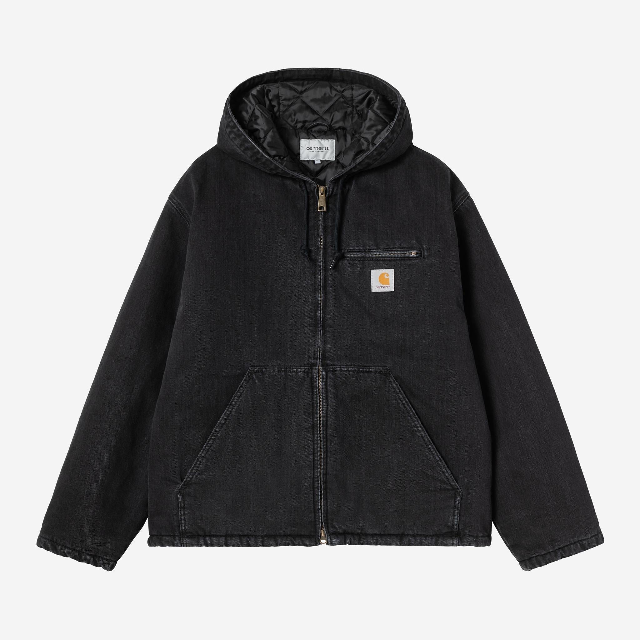 Carhartt WIP Mens Cleveland Jacket | Black Stone Washed
