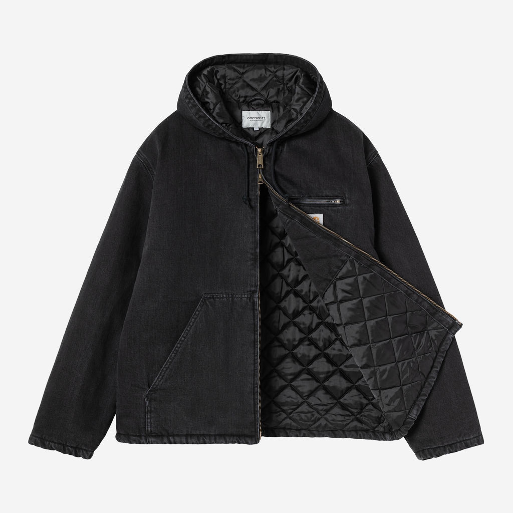 Carhartt WIP Mens Cleveland Jacket | Black Stone Washed