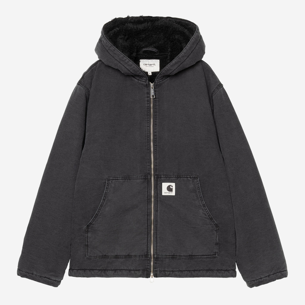 Carhartt WIP Womens Hooded Mitch Jacket | Black Dusky Canvas