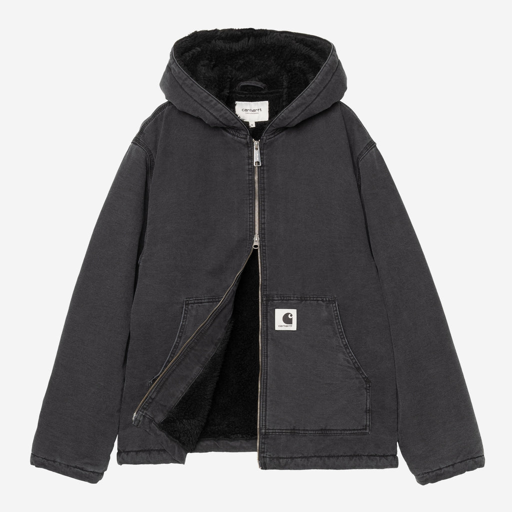 Carhartt WIP Womens Hooded Mitch Jacket | Black Dusky Canvas