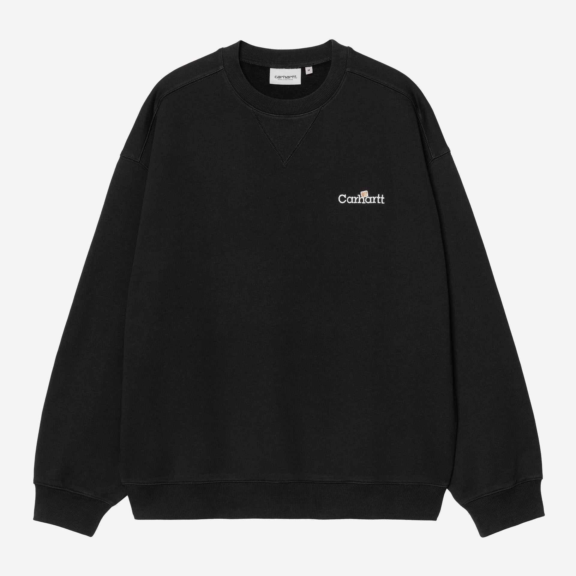 Carhartt WIP Mens WIP Label Sweatshirt | Black