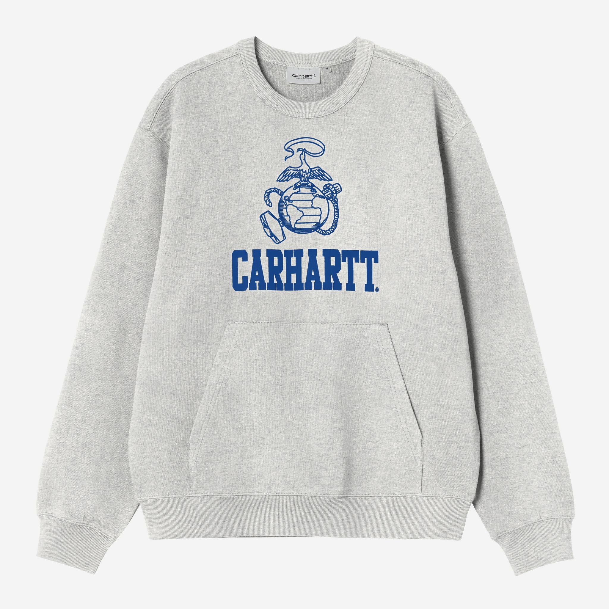 Carhartt WIP Mens Pond Corps Sweatshirt | Ash Heather