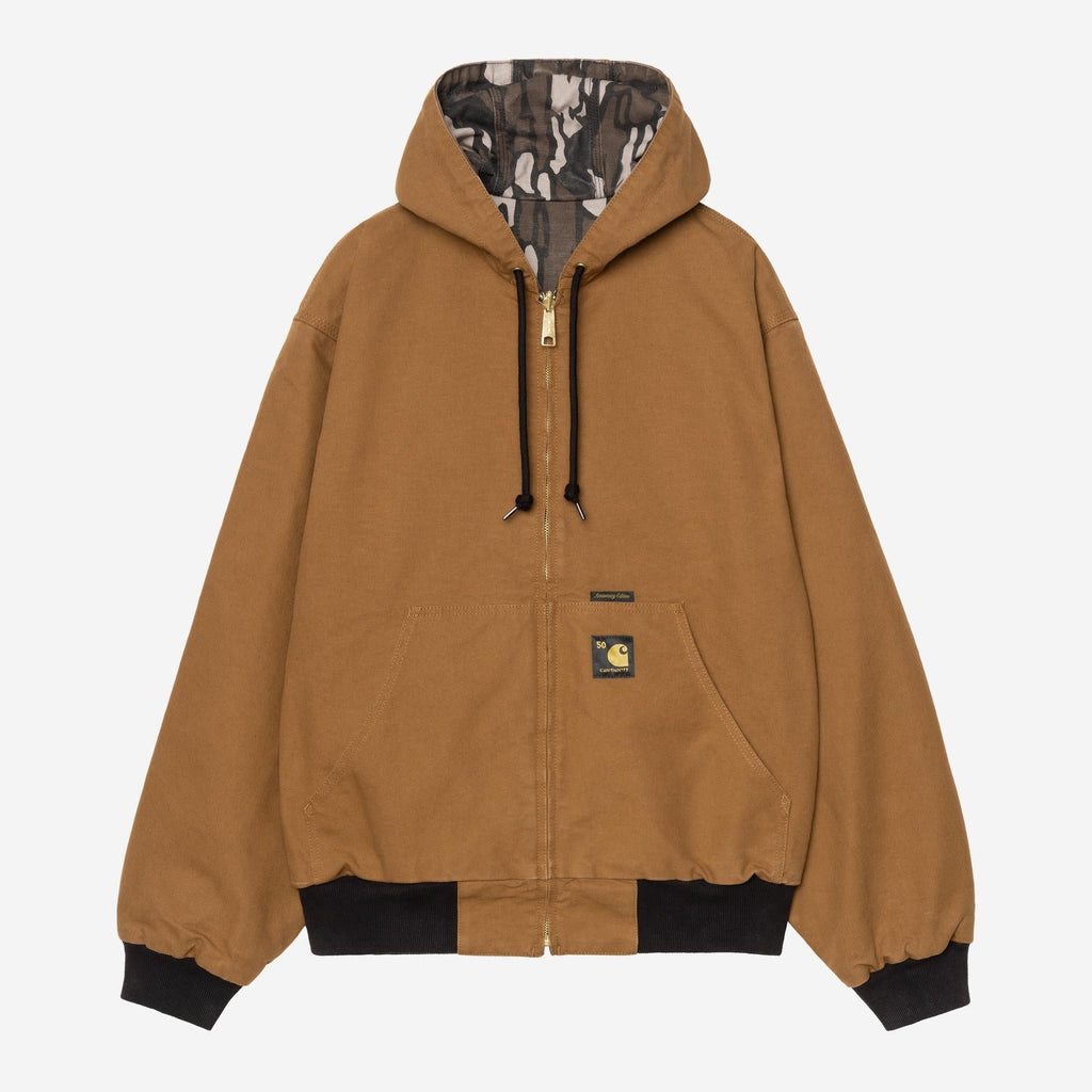 Carhartt WIP Mens OG Active 50th Anniversary Edition Canvas Jacket | Hamilton Brown / Camo Trebark