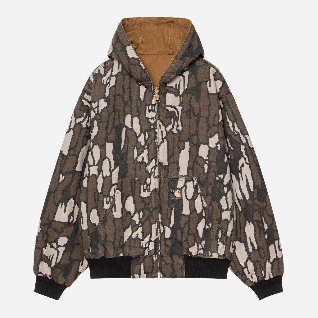 Carhartt WIP Mens OG Active 50th Anniversary Edition Canvas Jacket | Hamilton Brown / Camo Trebark
