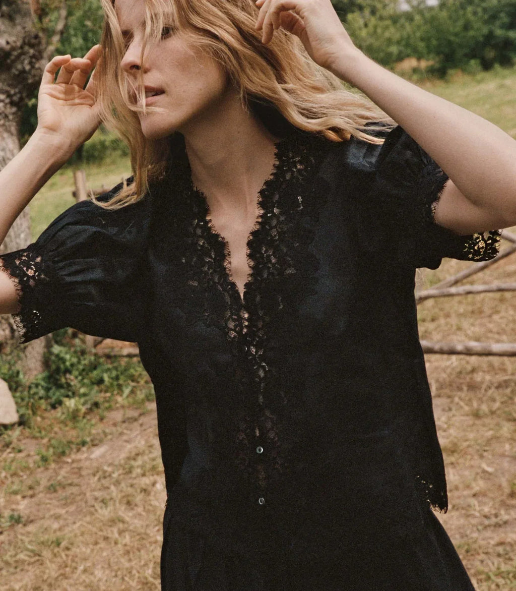 DÔEN Idella Top in Black