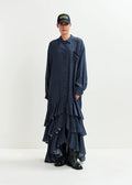 Essentiel Antwerp Imagazine Tiered Ruffle Dress in Black Iris